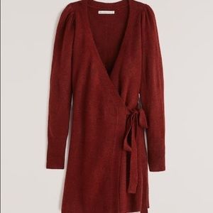 Abercrombie Dark Red Wrap Mini Dress